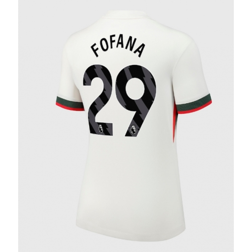 Billige Fotballdrakt Chelsea Wesley Fofana #29 Replika Bortedrakt Dame 2025-26 Kortermet Billige Fotballdrakt Chelsea Wesley Fofana #29 Replika Bortedrakt Dame 2025-26 Kortermet